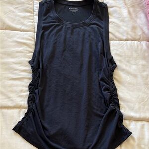 Athleta Black Ruched Tank Top size medium